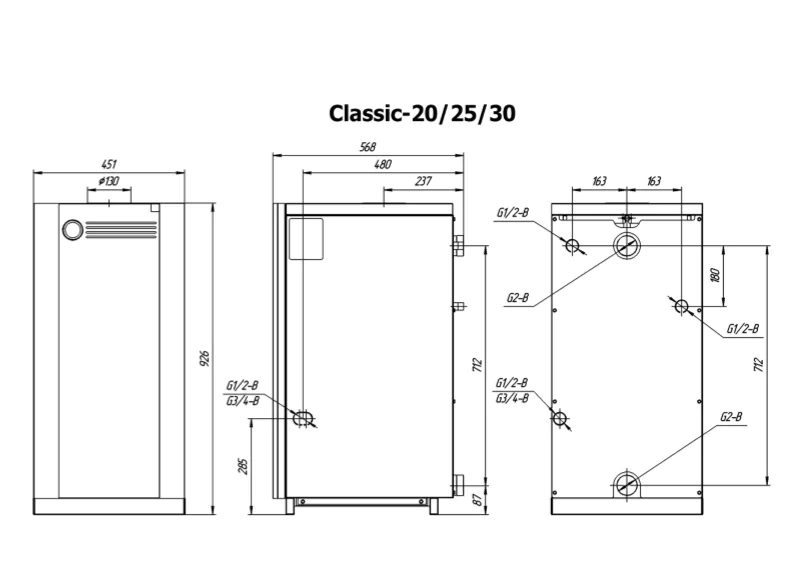 Напольный газовый котел Лемакс Classic-25 (138178) — изображение 3