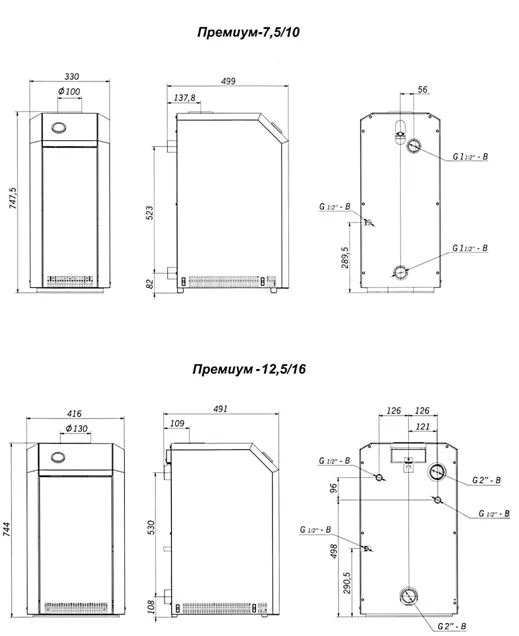 Напольный газовый котел Лемакс Премиум-16N(B) (028542) — изображение 3