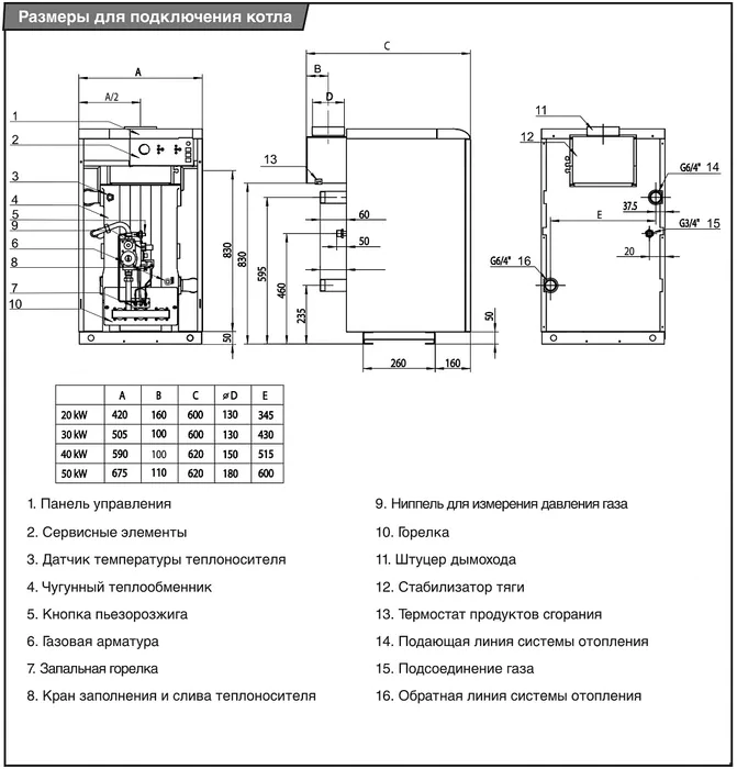 Напольный газовый котел Protherm Медведь 30 TLO (30TLOR15) — изображение 2