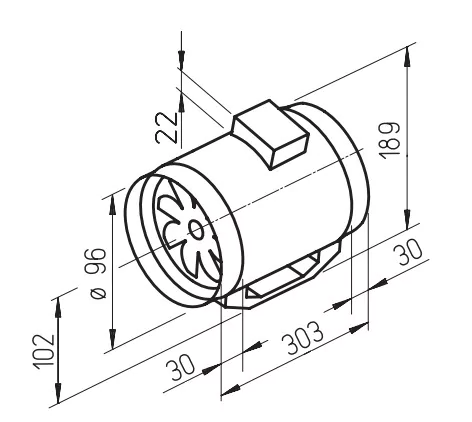 Канальный круглый вентилятор Helios MV 100 B d100 — изображение 4