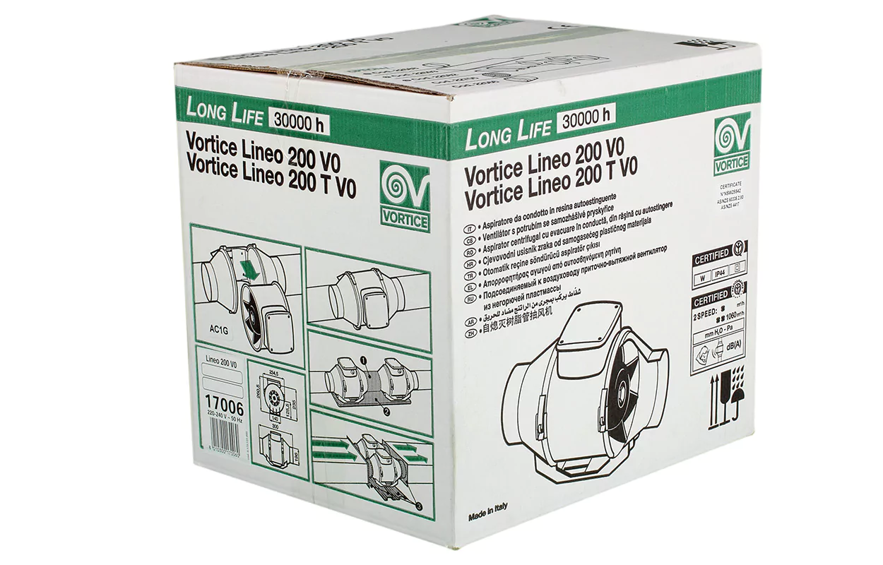 Канальный круглый вентилятор Vortice LINEO 200 V0 — изображение 15
