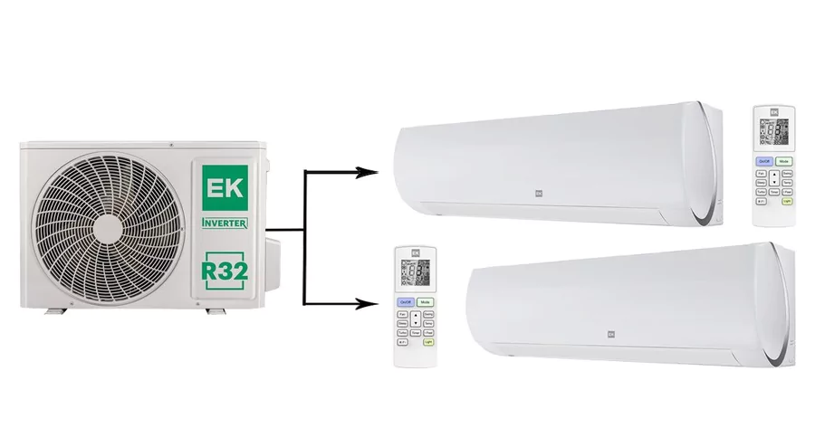 Мульти сплит система на 2 комнаты Euroklimat EKSF-25HNSх2/EKOG-50HIS2 — изображение 4