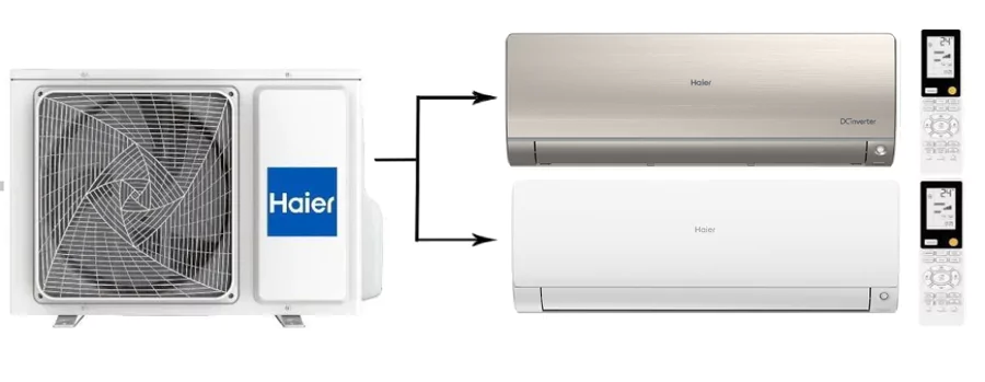 Мульти сплит система на 2 комнаты Haier 2U40S2SM1FA/AS25S2SF2FA-W/AS25S2SF2FA-G — изображение 4