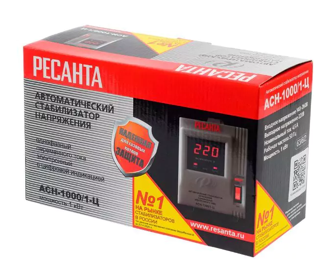 Стабилизатор напряжения Ресанта АСН-1 000/1-Ц — изображение 9