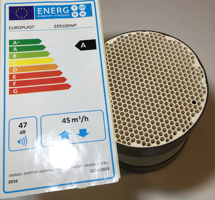 Внутристенный рекуператор c проводом и выключателем Europlast EER100WP — изображение 5
