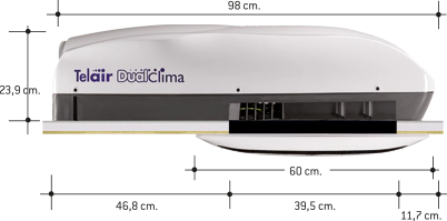 Автомобильный мобильный кондиционер Telair DUALCLIMA 12500H — изображение 4