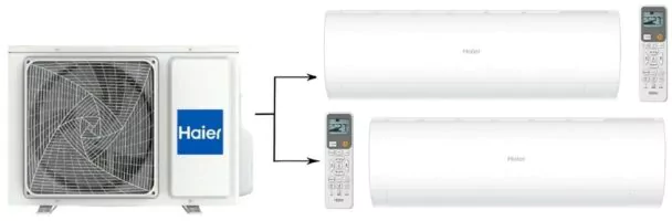 Мульти сплит система на 2 комнаты Haier 2U50S2SM1FA-3/AS25PS1HRA-M*2