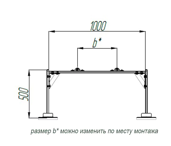 Подставка для кондиционера TMC Рама кровельная 1000x1000 (до 60 кг) — изображение 2