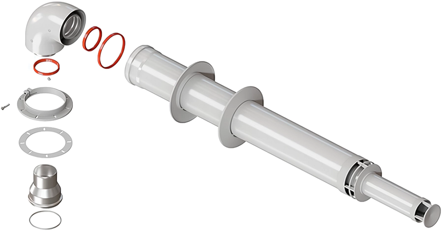 Коаксиальный дымоход Royal Thermo Комплект коаксиальный универсальный АНТИЛЕД 60/100 - 1000мм