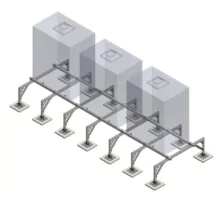 Опорная контсрукция для агрегатов общей массой до 1050 кг.