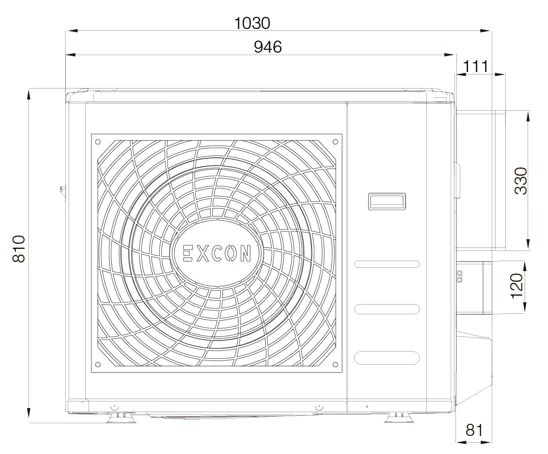Кассетный кондиционер Excon CR-01-1022 — изображение 2