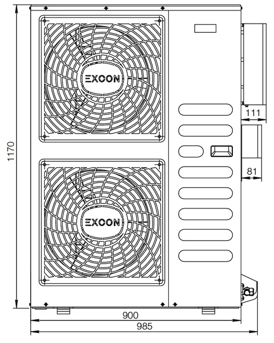 Кассетный кондиционер Excon CR-01-1422 — изображение 2