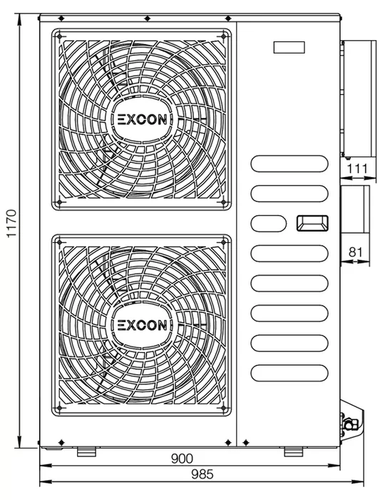 Напольно-потолочный кондиционер Excon CR-01-1422 — изображение 2