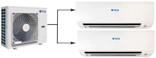 Настенный тепловой насос TICA TIMS080CSREC/TMVW040ACB*2шт