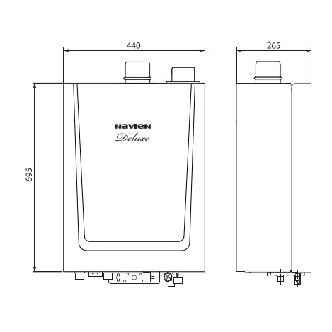 Настенный газовый котел Navien Deluxe - 40k White — изображение 2